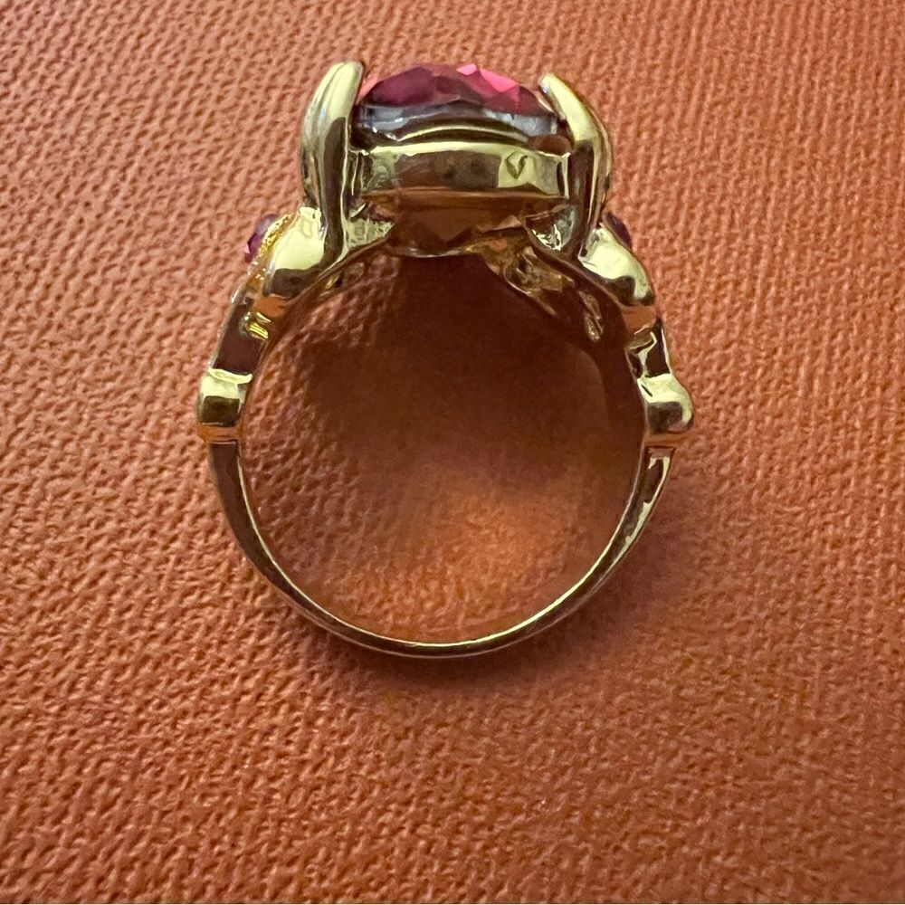 ♥️ NEW ruby red crystal cocktail ring ♥️ - Picture 3 of 6